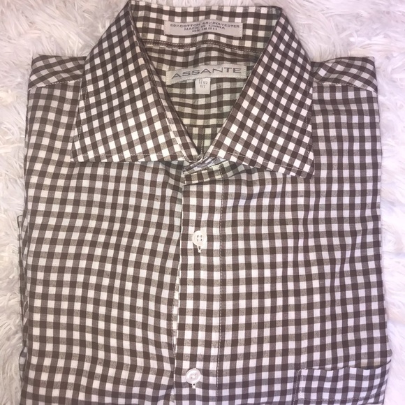 Men’s Assante Long Sleeve Dress Shirt Size 17 1/2 - Picture 7 of 8